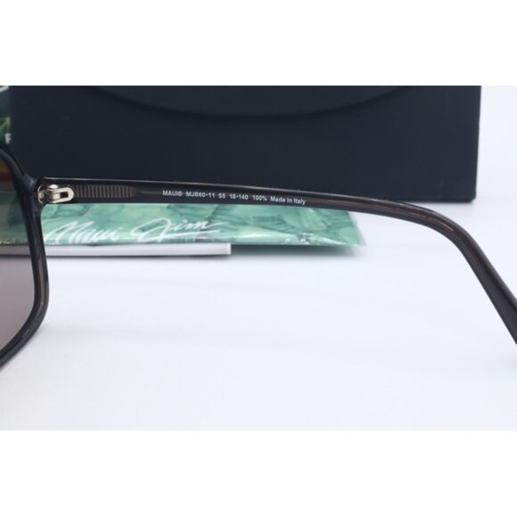 Maui Jim Little Bell MJ 860-11 Black Cat Eye Sunglasses Gray polarized Lens 55mm main image 5